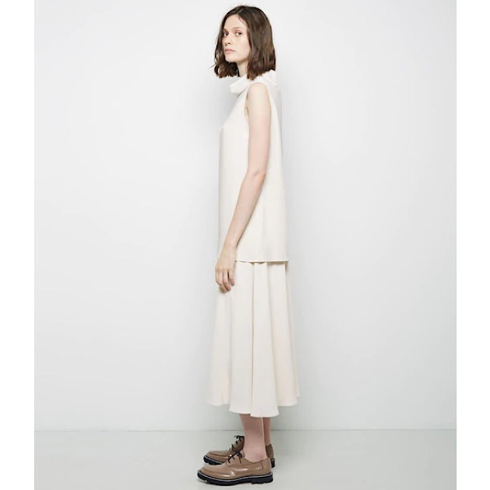 The Row ‘Sesil Sleeveless Cady’ Draped Funnel Neck Top - Picture 3 of 12